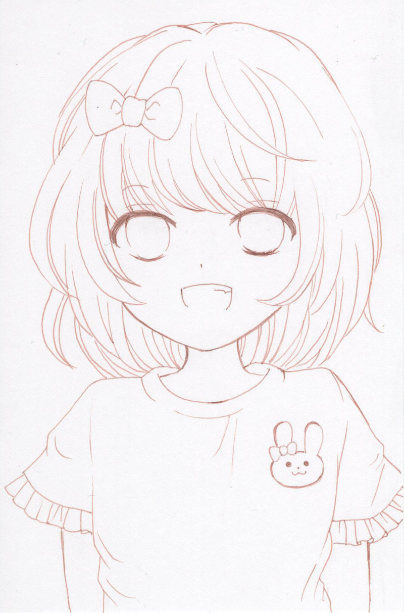 シャーペン 手書き 可愛い 女の子 イラスト